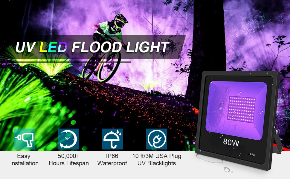 Black PAR Ultraviolet Flood 400 410nm LED UV Light Portable Lamp Light UV LED Black Pendant Lights