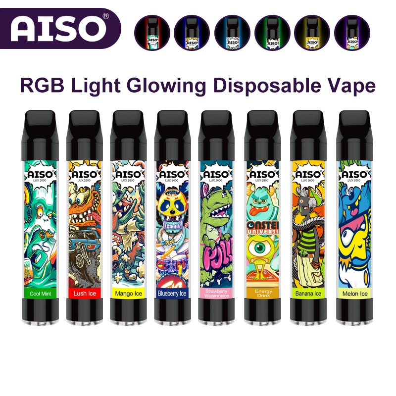 Juicy LED Light Glowing Disposable Vape Aiso Bar 2600 Lux Puffs