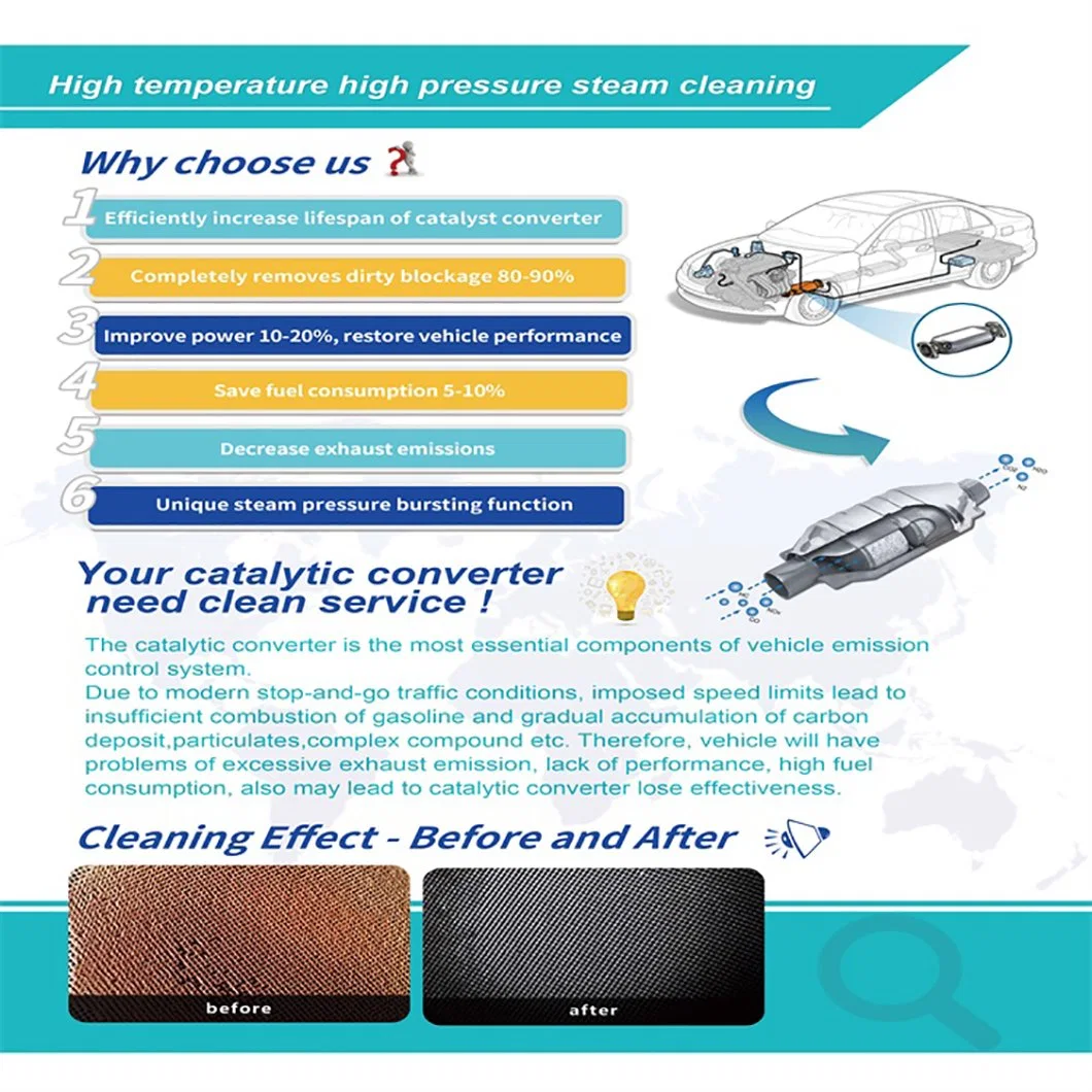 High Pressure Steam Catalytic System Cleaner Catalyst Cleaning Garage Equipment for SCR/DPF Filter Cleaning Machine Fuel Injector Cleaning Machine