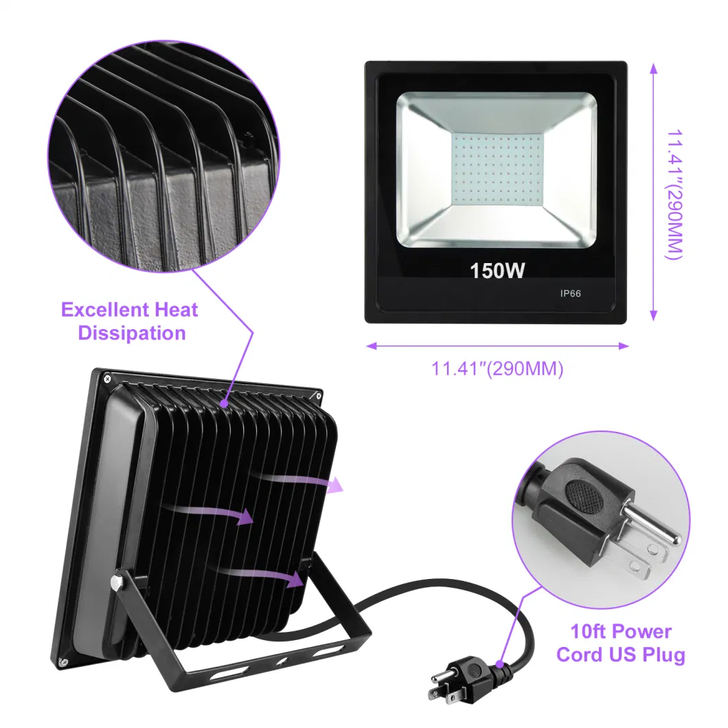 Black PAR Ultraviolet Flood 400 410nm LED UV Light Portable Lamp Light UV LED Black Pendant Lights